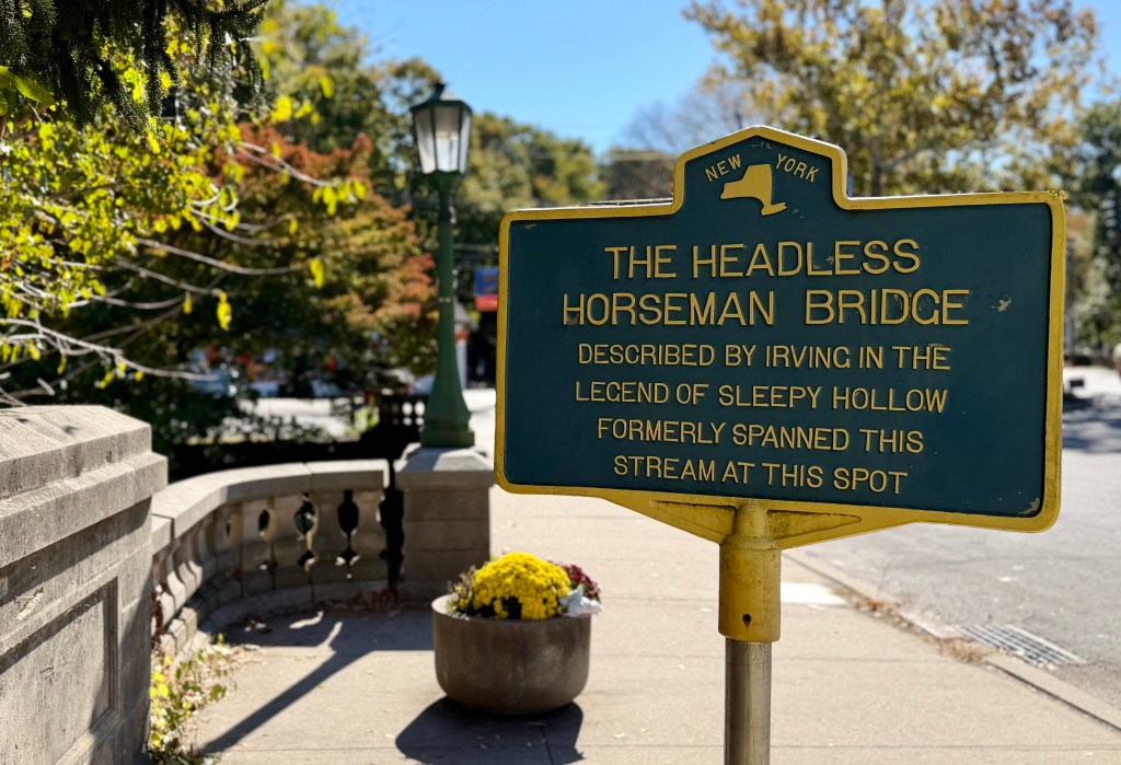 The site of where the original bridge stood - where the Headless Horseman chased Ichabod Crane in Washington Irving's The Legend of Sleepy Hollow - Sleepy Hollow, NY.