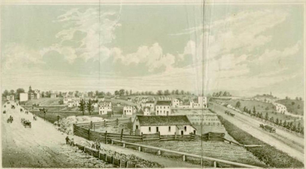 Current site of Bloomingdale's Department Store as seen in 1861 - lithograph by George Hayward for D.T. Valentine's Manual, 1862.