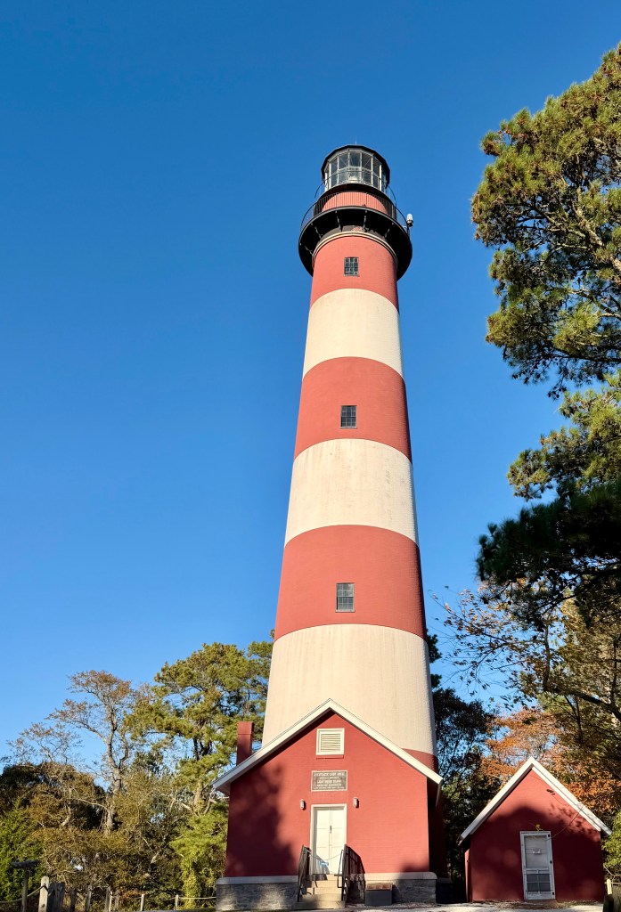 The Assateague Island Lighthouse at the Chincoteague National Wildlife Refuge - Assateague Island, Virginia.