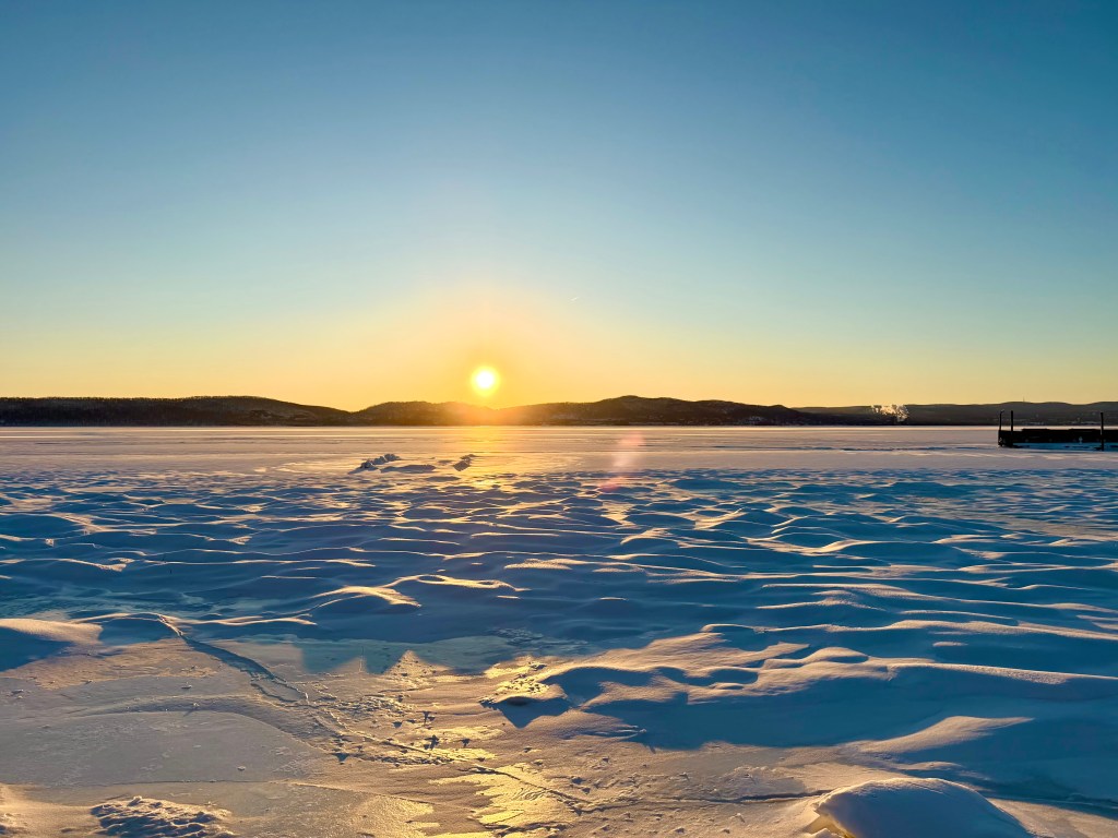 Golden Hour, Frozen River…